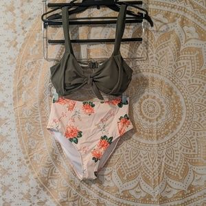 NWT Cupshe high waisted bathing auit